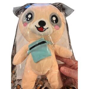 Fun Express Mini Plush Sloth with Fanny Pack Preowned EUC Big Eyes Carnival